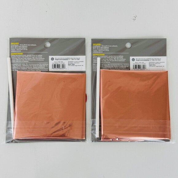 Spritz Party Balloons Rose Gold Shiny 3ct (16" - 24" - 36" Sizes) ea kit (2-Pk) - Picture 2 of 5